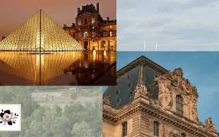 A captivating collage featuring the Louvre Museum’s iconic pyramid and architectural details, reflecting the grandeur of the Parisian Museum Louvre. Learn more on Parisian Museum Louvre vs. National Gallery at yesversusno.net.