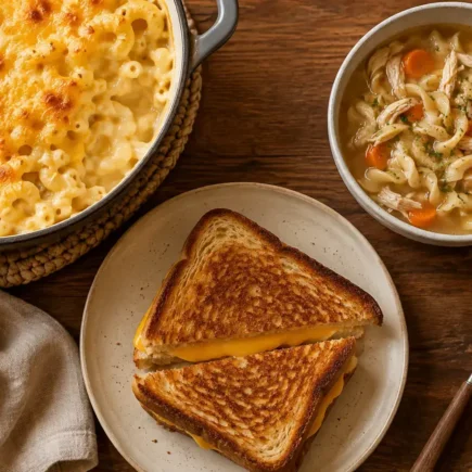 yes or no to comfort food overhead flat lay mac and cheese - YesVsNo.net