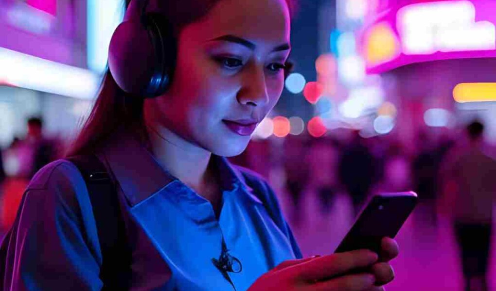 Do Smartphones Make Us Smarter: A young person engaging with a smartphone, possibly improving cognitive skills through digital interaction.
