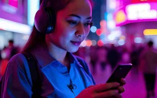 Do Smartphones Make Us Smarter: A young person engaging with a smartphone, possibly improving cognitive skills through digital interaction.
