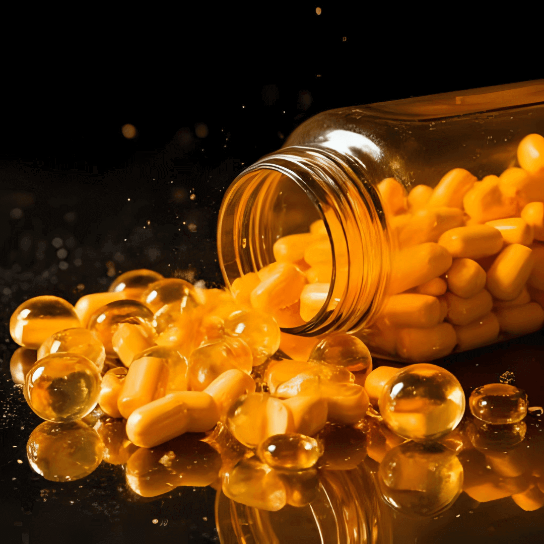 A bottle of multivitamins spilling out capsules and soft gels, illustrating the role of multivitamins in supplementing health needs. Yes or No to Taking Daily Multivitamins?