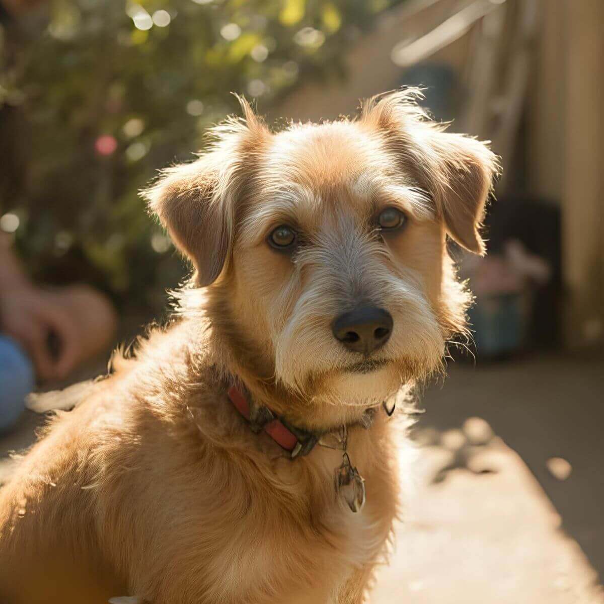 A dog with a thoughtful expression, benefiting from the protection of pet insurance.