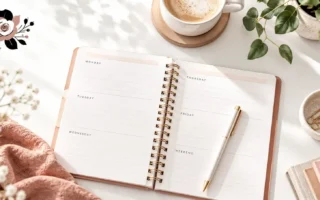 A clean, simple flat-lay of an open weekly planner with a pen resting on it, soft natural light, bright and modern, no identifiable branding or logos.yes or no to planning your week on sunday featured image.