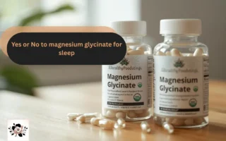 Magnesium Glycinate supplement bottles, promoting sleep support with magnesium glycinate for sleep from YesVsNo.net.