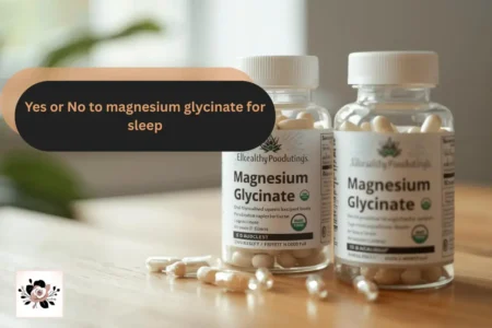 Magnesium Glycinate supplement bottles, promoting sleep support with magnesium glycinate for sleep from YesVsNo.net.