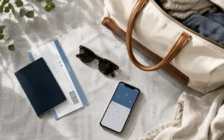 travel insurance for short trips flat lay with passport and boarding pass - YesVsNo.net